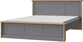 Doppelbett Lotofaga 22, Farbe: Grau / Walnuss -
