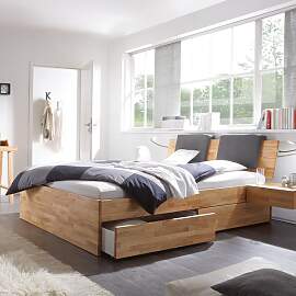 Doppelbett Manchester Komfort Kernbuche Massivholz 