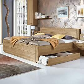 Doppelbett Toride Komfort Eiche teilmassiv mit