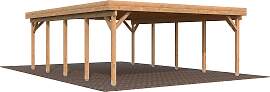 Doppelcarport PALMAKO "Karl", braun