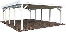 Doppelcarport PALMAKO "Karl", weiß,