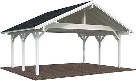 Doppelcarport PALMAKO "Robert", weiß,