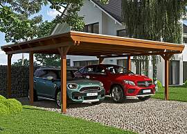 Doppelcarport SKANHOLZ "Emsland", braun, 