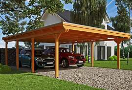 Doppelcarport SKANHOLZ "Emsland", braun