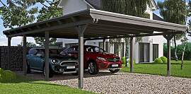 Doppelcarport SKANHOLZ "Emsland", grau