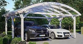 Doppelcarport SKANHOLZ "Franken", weiß, 