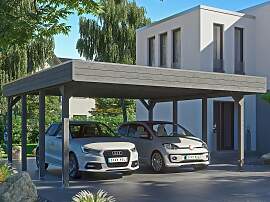 Doppelcarport SKANHOLZ "Friesland", grau 