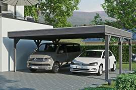 Doppelcarport SKANHOLZ "Grunewald", grau 