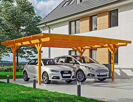 Doppelcarport SKANHOLZ "Odenwald", braun 