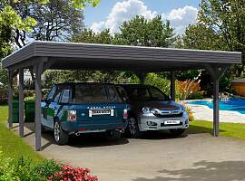 Doppelcarport SKANHOLZ "Spessart", grau