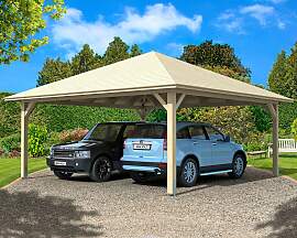 Doppelcarport SKANHOLZ "Taunus", beige