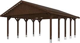 Doppelcarport SKANHOLZ "Wallgau", braun