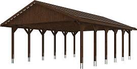 Doppelcarport SKANHOLZ "Wallgau", braun