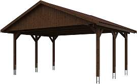Doppelcarport SKANHOLZ "Wallgau", braun
