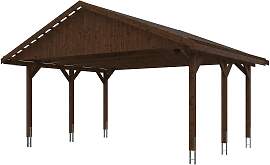 Doppelcarport SKANHOLZ "Wallgau", braun