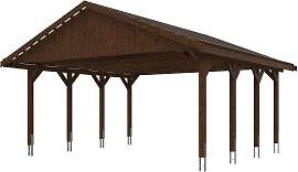Doppelcarport SKANHOLZ "Wallgau", braun