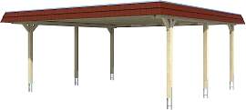 Doppelcarport SKANHOLZ "Wendland", braun 