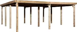 Doppelcarport WEKA "618 Gr.2", braun,