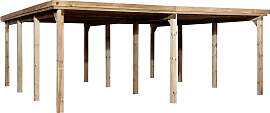 Doppelcarport WEKA "618 Gr.2", braun,