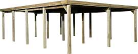 Doppelcarport WEKA "618 Gr.3", braun,