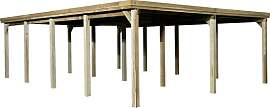 Doppelcarport WEKA "618 Gr.3", braun,