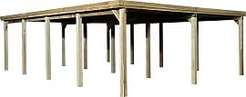 Doppelcarport WEKA "618 Gr.3", braun,