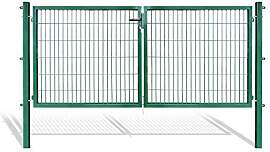 Doppelflügeltore für Stabmattenzaun, grün oder