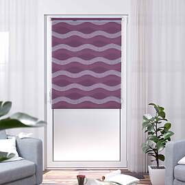 Doppelrollo K-HOME "Welle", bordeaux,