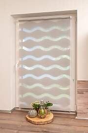 Doppelrollo K-HOME "Welle" Gr. 1, grau,