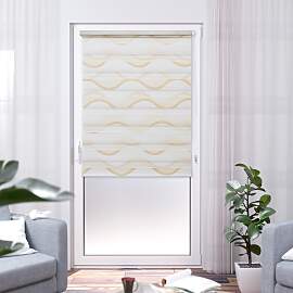 Doppelrollo K-HOME "Wellen Design",