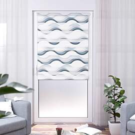 Doppelrollo K-HOME "Wellen Design",