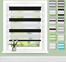 Doppelrollo Klemmfix ohne Bohren, Fensterrollo