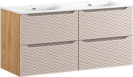 DOPPELWASCHTISCH 120cm Elora Beige und Holz
