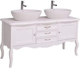 Doppelwaschtisch Vintage-Design für Aufsatzbecken 