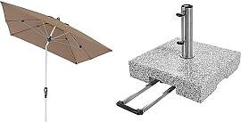 Doppler Sonnenschirm Aluminium 190x290 Greige
