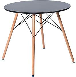DORAFAIR Esstisch Schwarz Rund Küchentisch