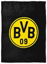 Dortmund Borussia BVB Decke Bedruckt mit Sherpa