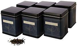 Dosenritter | 6x klassische eckige Teedose,