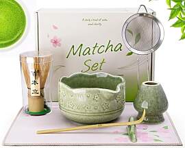 Doublewhale 7-teiliges Keramik Matcha Set mit
