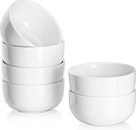 DOWAN Dessertschalen 6er Set, 300ml Weiß