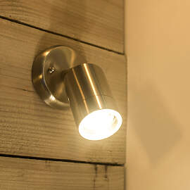 Downlighter Wandleuchte Silber