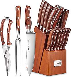 D.Perlla Messerblock Set, 16-TLG Messer mit
