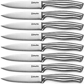D.Perlla Steakmesser Set, Edelstahl Steakbesteck