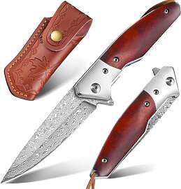 Dragon Creek Damast Klappmesser EDC Taschenmesser