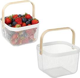 Drahtkorb mit Henkel, Obstkorb Hängend,