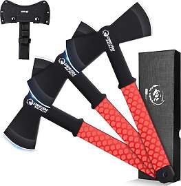 Dream Reach 3PCS Double Edged Äxte Set, Full Tang 