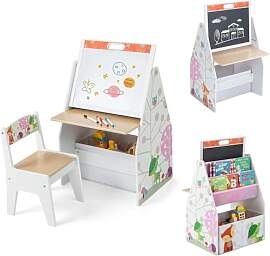 DREAMADE 3 in 1 Kindersitzgruppe, Kinder Tisch
