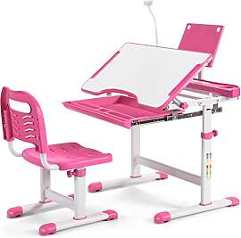 DREAMADE Kinderschreibtisch höhenverstellbar,