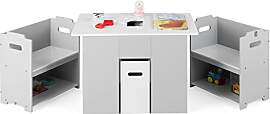 DREAMADE Kindertisch mit 2 Stühlen, 4-in-1