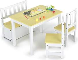 DREAMADE Kindertisch mit 2 Stühlen,